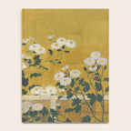 Red and White Chrysanthemums Vintage Japanese Gold Leaf Screen Notebook Gallery Image 4