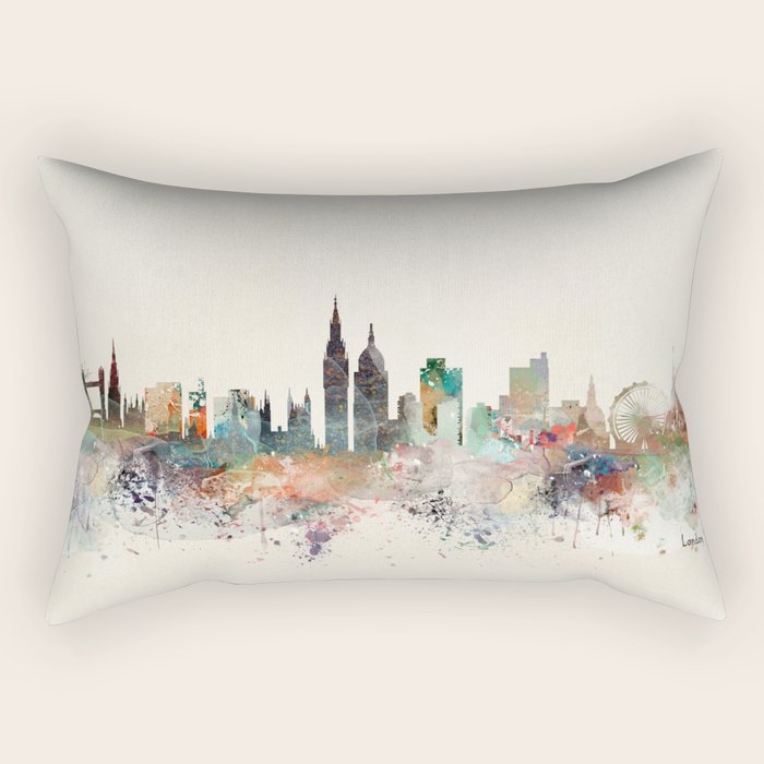 london england skyline Rectangular Pillow Gallery Image 1