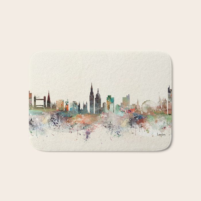 london england skyline Bath Mat Gallery Image 1