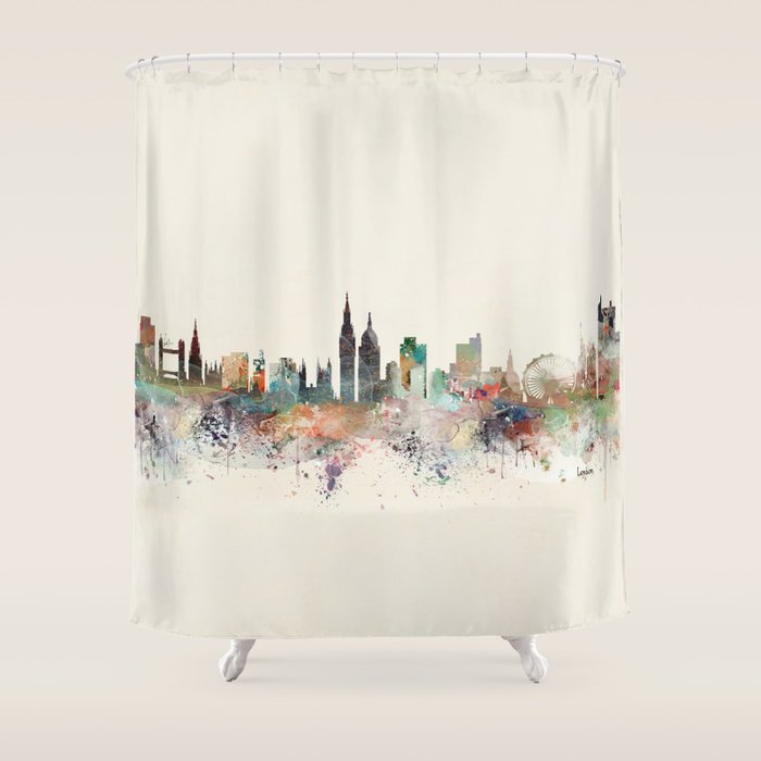 london england skyline Shower Curtain Gallery Image 1