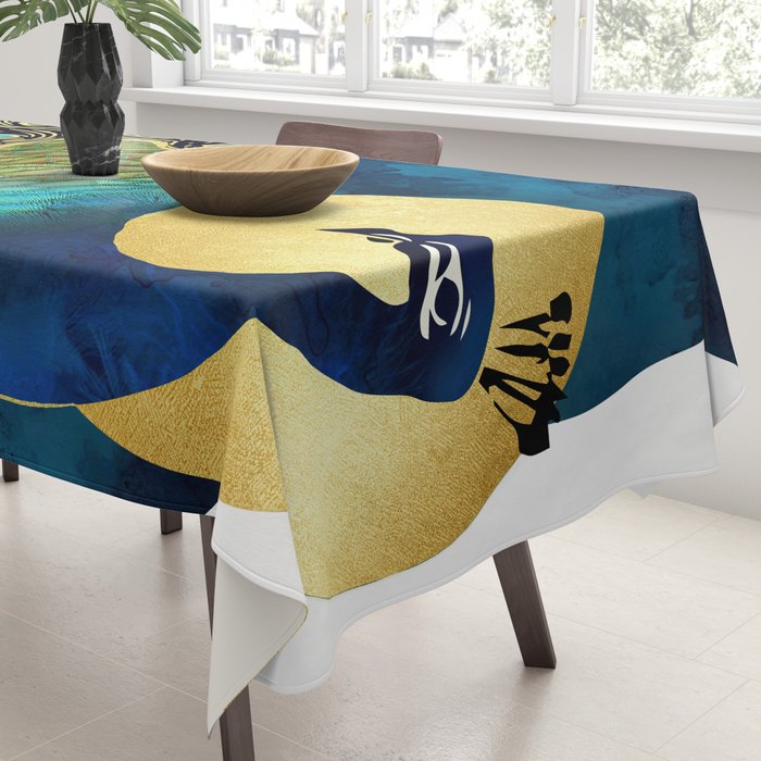Golden Peacock Tablecloth Gallery Image 3