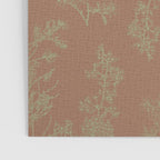 Botanical Cottage Woven Look Pattern in Mocha Brown and Sage Green Poster Gallery Image 3