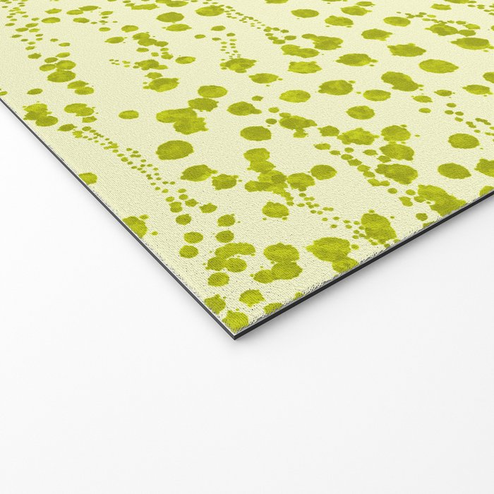 Abstract Ink Blot Strata Pattern in Wasabi Green Welcome Mat Gallery Image 2