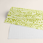 Abstract Ink Blot Strata Pattern in Wasabi Green Wrapping Paper Gallery Image 2