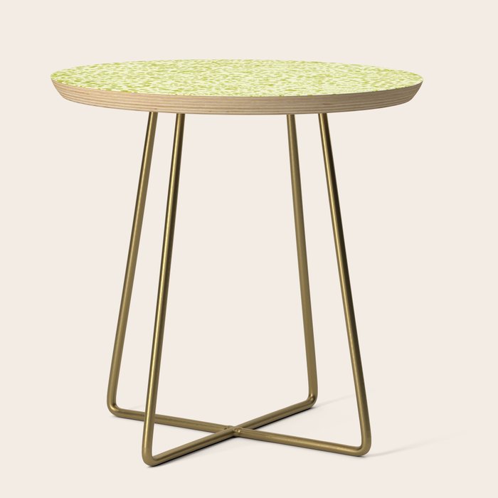 Abstract Ink Blot Strata Pattern in Wasabi Green Side Table Gallery Image 1