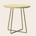Abstract Ink Blot Strata Pattern in Wasabi Green Side Table Gallery Image 1
