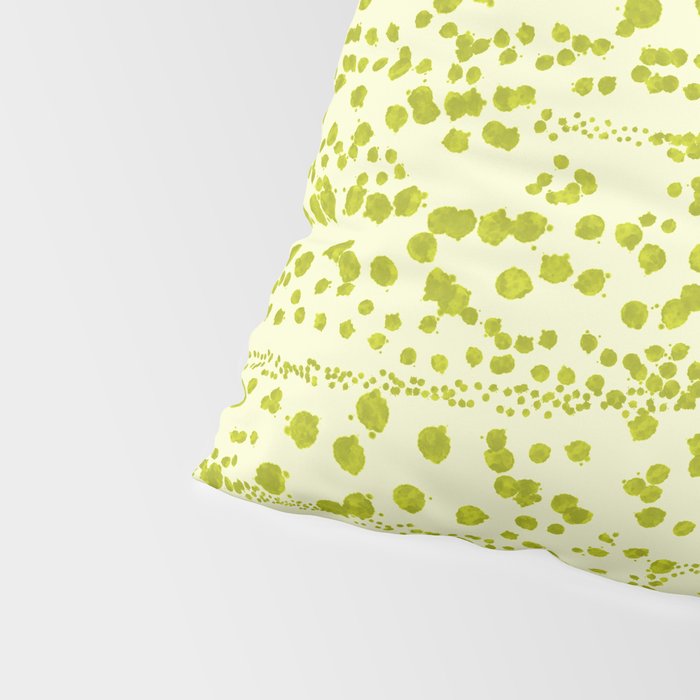 Abstract Ink Blot Strata Pattern in Wasabi Green Pillow Sham Gallery Image 4