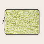Abstract Ink Blot Strata Pattern in Wasabi Green Laptop Sleeve Gallery Image 1