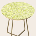 Abstract Ink Blot Strata Pattern in Wasabi Green Side Table Gallery Image 2