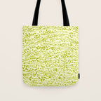 Abstract Ink Blot Strata Pattern in Wasabi Green Tote Bag Gallery Image 1