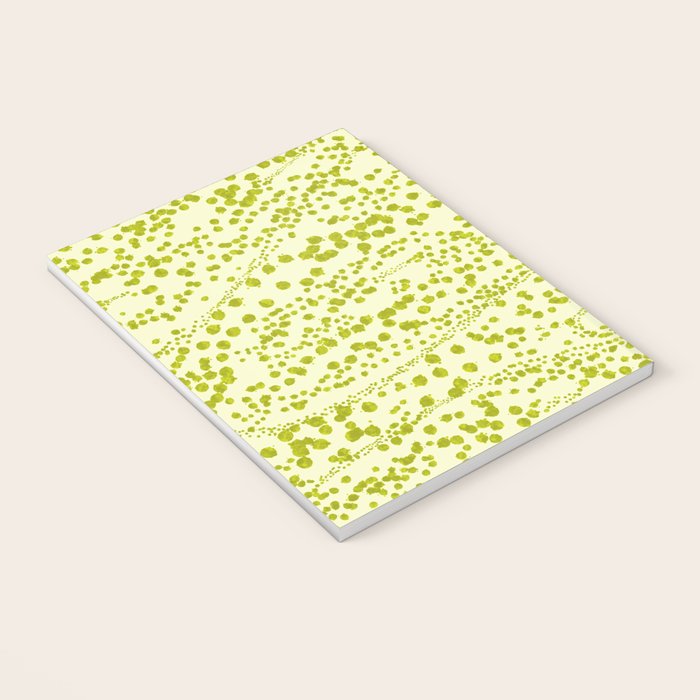 Abstract Ink Blot Strata Pattern in Wasabi Green Notebook Gallery Image 3