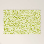 Abstract Ink Blot Strata Pattern in Wasabi Green Welcome Mat Gallery Image 1