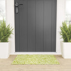 Abstract Ink Blot Strata Pattern in Wasabi Green Welcome Mat Gallery Image 3