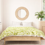 Abstract Ink Blot Strata Pattern in Wasabi Green Duvet Cover Gallery Image 3