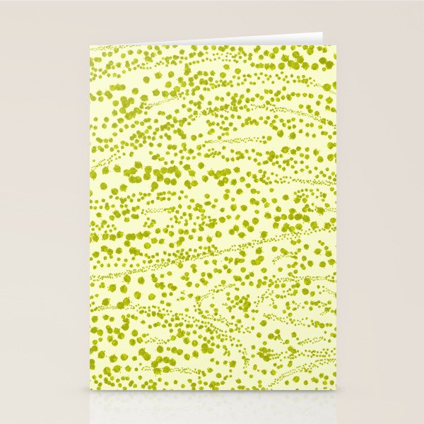 Abstract Ink Blot Strata Pattern in Wasabi Green Stationery Card Gallery Image 2