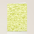 Abstract Ink Blot Strata Pattern in Wasabi Green Stationery Card Gallery Image 2