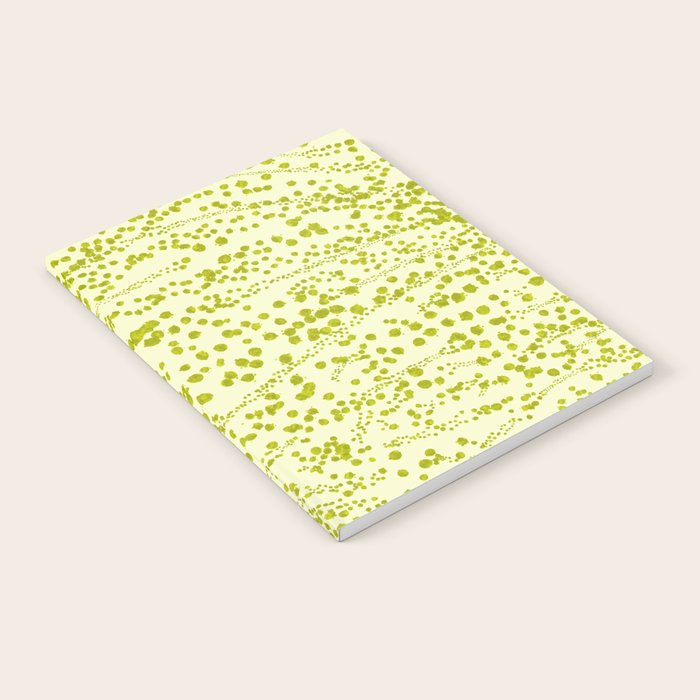 Abstract Ink Blot Strata Pattern in Wasabi Green Notebook Gallery Image 2