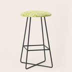 Abstract Ink Blot Strata Pattern in Wasabi Green Stool Gallery Image 1