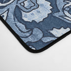 Blue indigo paisley Desk Mat Gallery Image 4