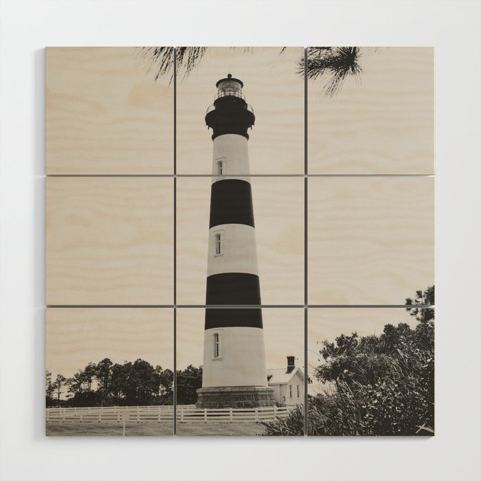 Bodie Island Lighthouse x Outer Banks Wood Wall Art Gallery Image 1
