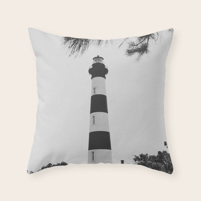 Bodie Island Lighthouse x Outer Banks Throw Pillow Gallery Image 1