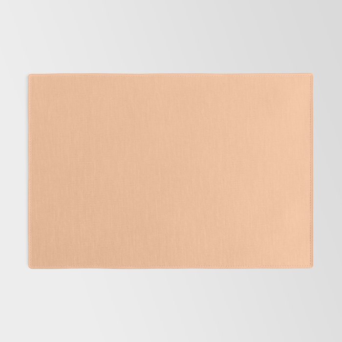 Peachy Apricot Solid Color Rug Gallery Image 2
