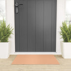 Peachy Apricot Solid Color Welcome Mat Gallery Image 3