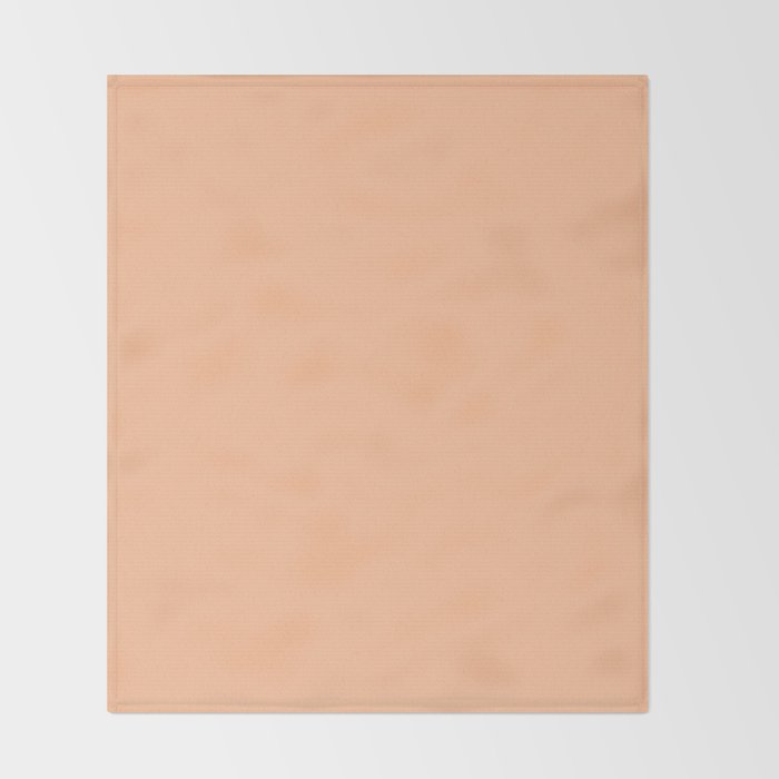Peachy Apricot Solid Color Throw Blanket Gallery Image 2