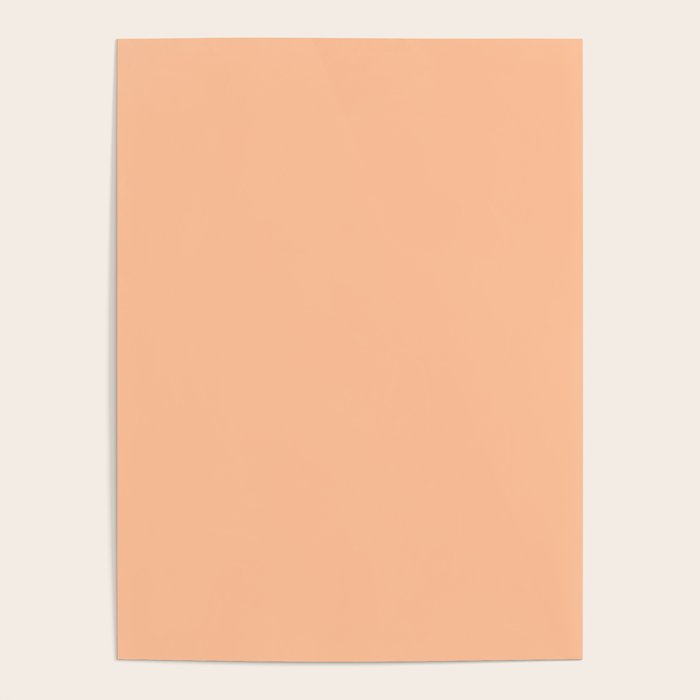 Peachy Apricot Solid Color Poster Gallery Image 4