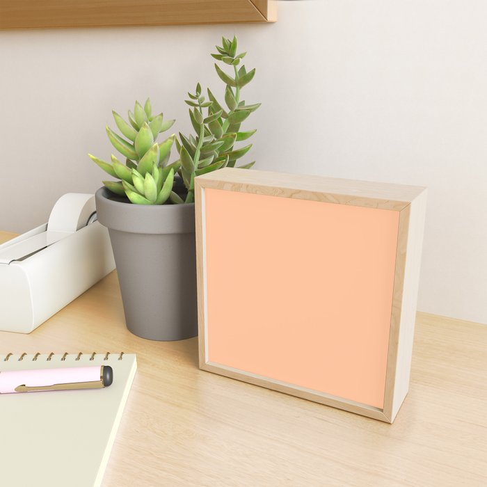 Peachy Apricot Solid Color Mini Art Print Gallery Image 2
