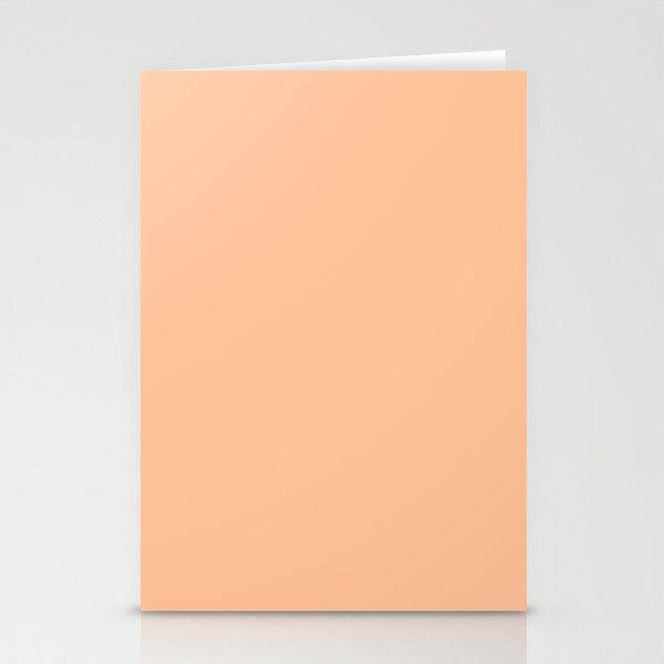 Peachy Apricot Solid Color Stationery Card Gallery Image 2