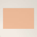 Peachy Apricot Solid Color Welcome Mat Gallery Image 1