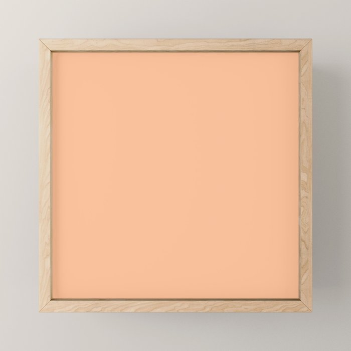 Peachy Apricot Solid Color Mini Art Print Gallery Image 1