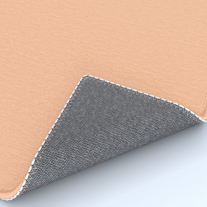 Peachy Apricot Solid Color Rug Gallery Image 4