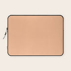 Peachy Apricot Solid Color Laptop Sleeve Gallery Image 1