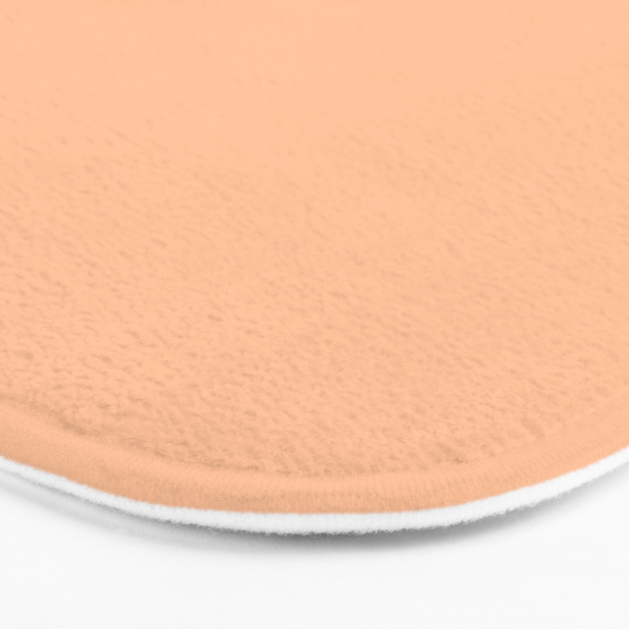 Peachy Apricot Solid Color Bath Mat Gallery Image 3