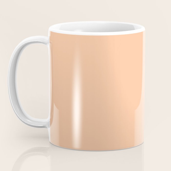 Peachy Apricot Solid Color Coffee Mug Gallery Image 3