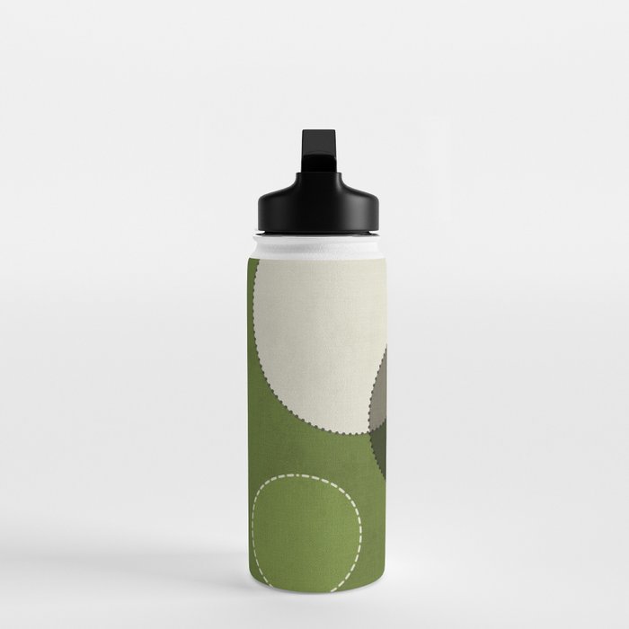 Green Chenille Polka Dots Water Bottle Gallery Image 3