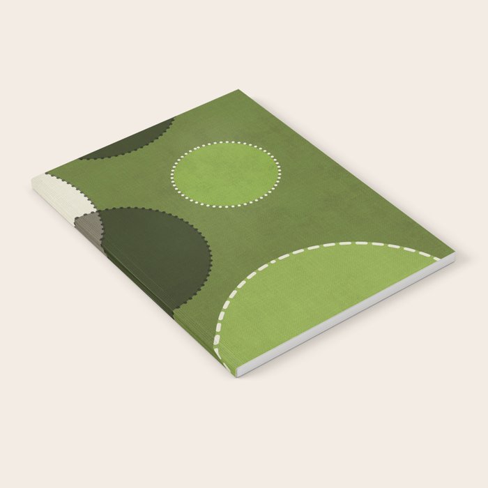 Green Chenille Polka Dots Notebook Gallery Image 1