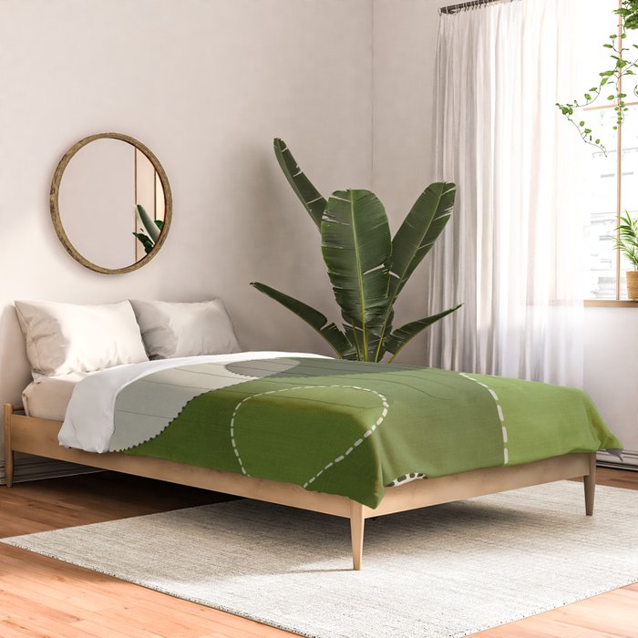 Green Chenille Polka Dots Comforter Gallery Image 2