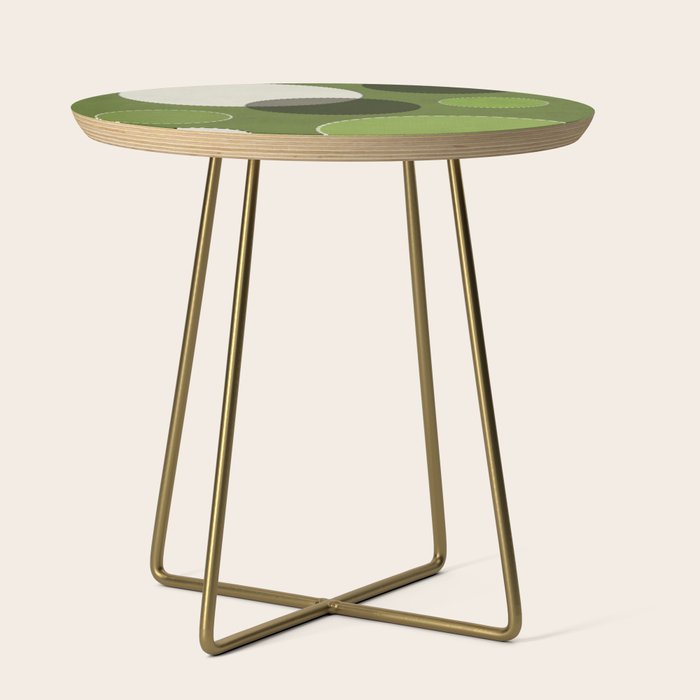 Green Chenille Polka Dots Side Table Gallery Image 1