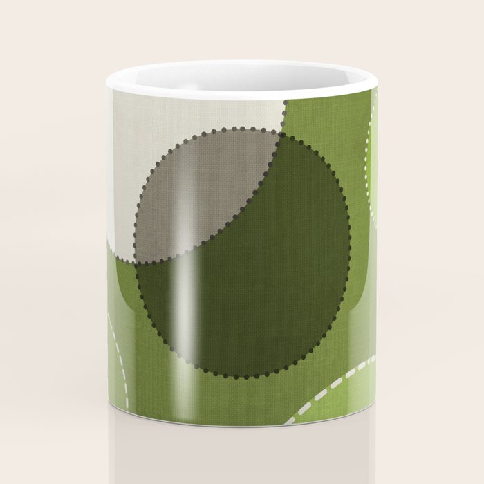 Green Chenille Polka Dots Coffee Mug Gallery Image 4