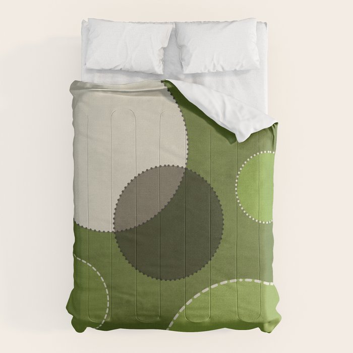 Green Chenille Polka Dots Comforter Gallery Image 6