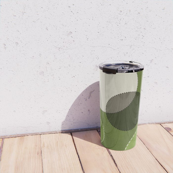 Green Chenille Polka Dots Travel Mug Gallery Image 4