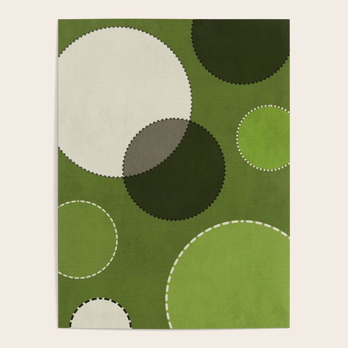 Green Chenille Polka Dots Poster Gallery Image 4