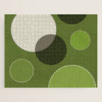Green Chenille Polka Dots Jigsaw Puzzle Gallery Image 1