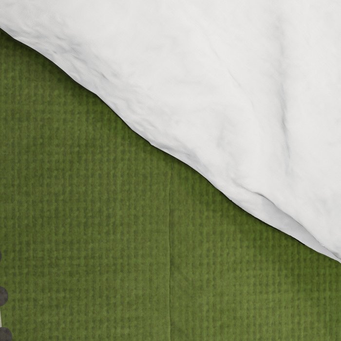 Green Chenille Polka Dots Comforter Gallery Image 4