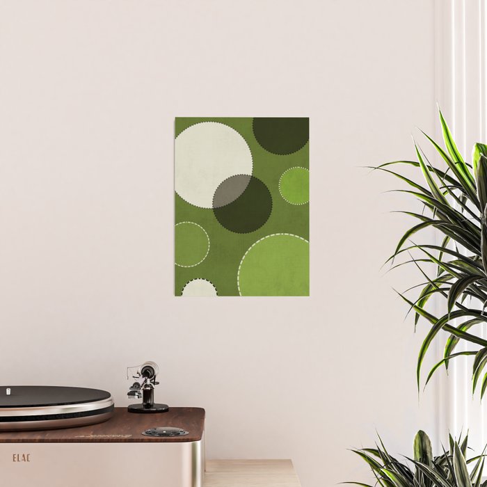 Green Chenille Polka Dots Poster Gallery Image 2