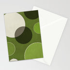 Green Chenille Polka Dots Stationery Card Gallery Image 2
