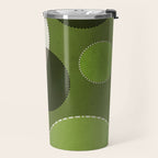 Green Chenille Polka Dots Travel Mug Gallery Image 2